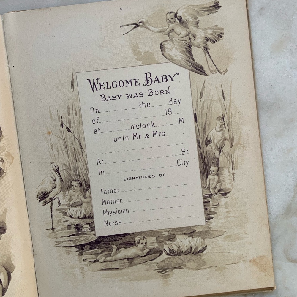 New/Unused Antique Baby Book
